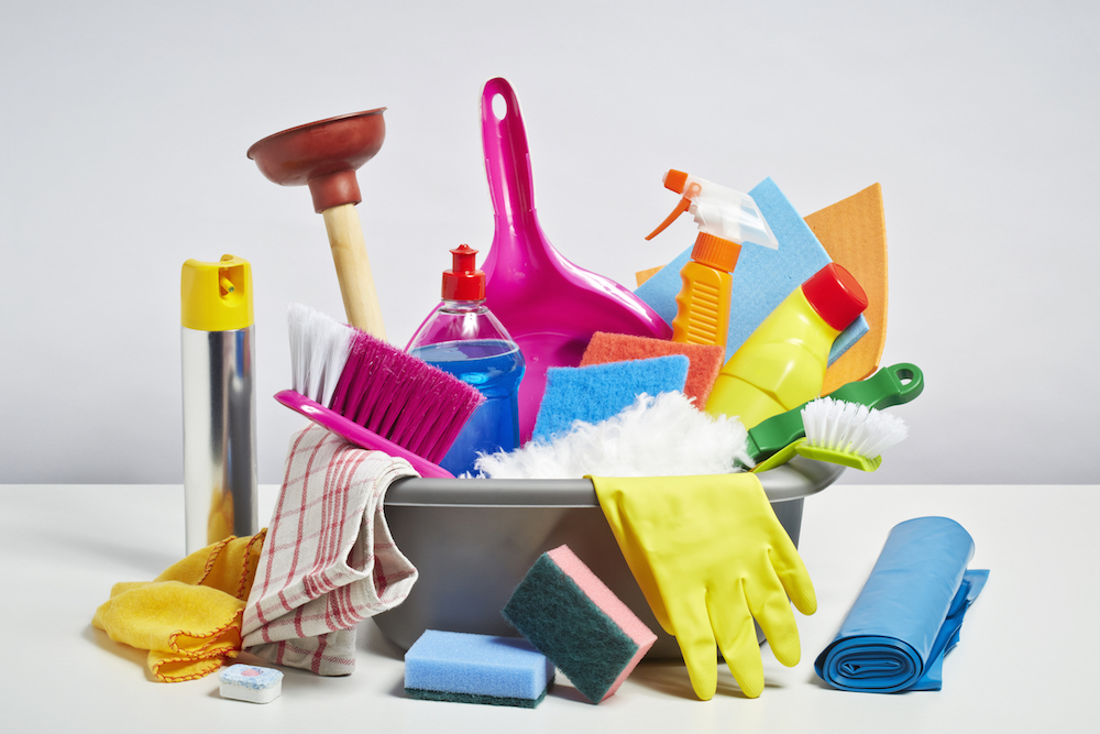 House cleaning supplies